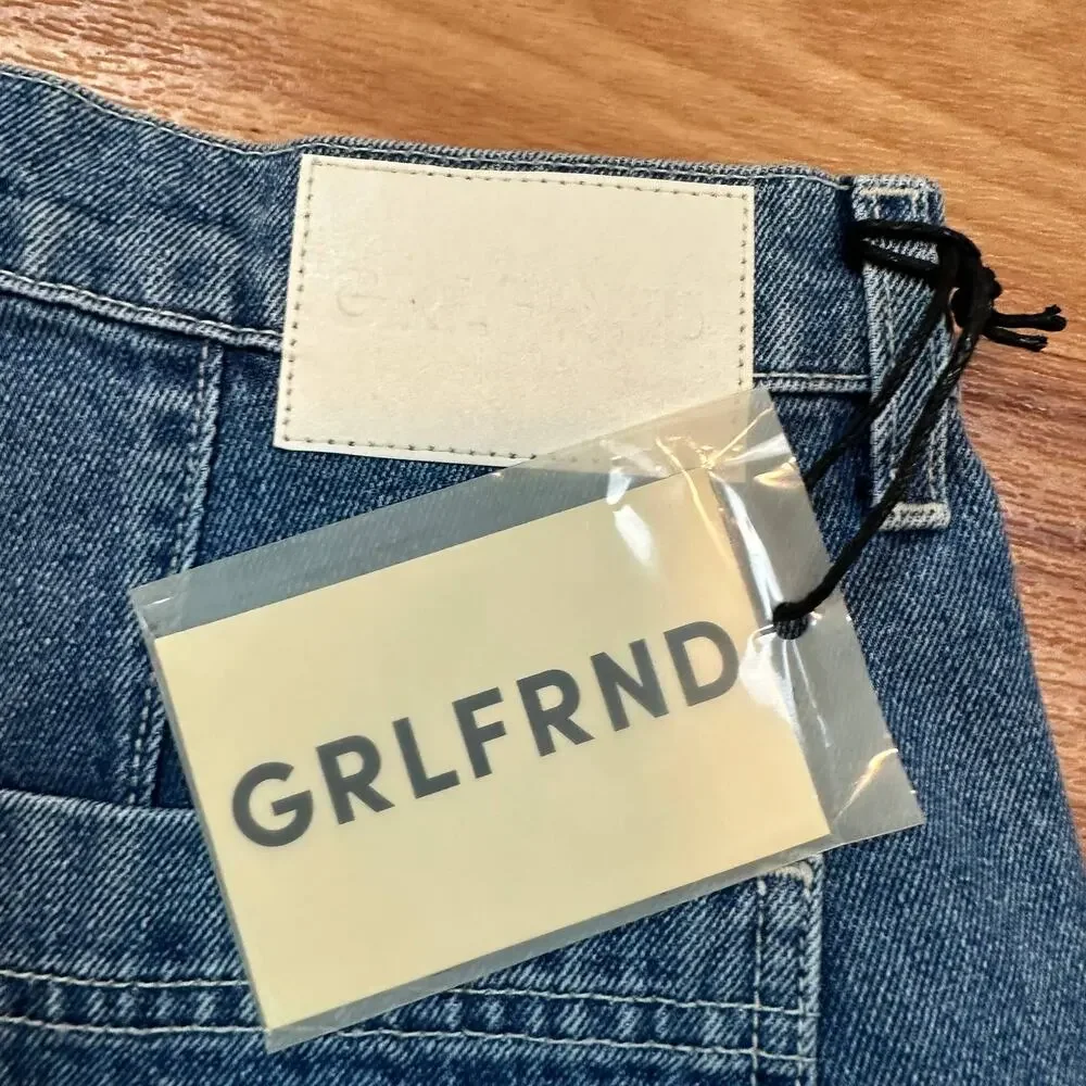 GRLFRND Straight Cargo Jeans SIZE 31 High Rise Slim Business Casual USA $245 NEW - Picture 8 of 12